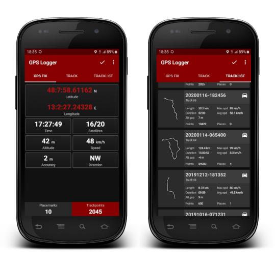 Interfaz de GPS Logger